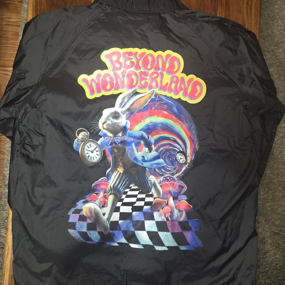 Black Beyond Wonderland Graphic Jacket